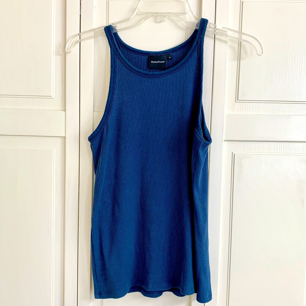 Donating 10.31.25 - Richer Poorer Vintage Rib Tank, M, Navy (Moonlit Ocean)